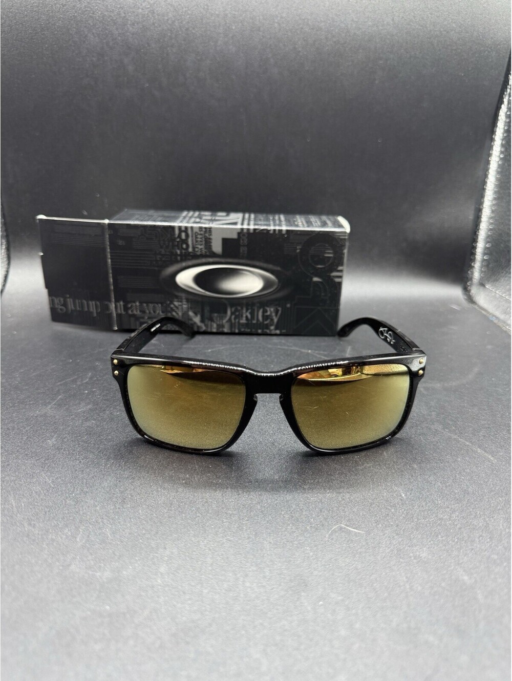 Oakley Holbrook Shaun White Polished Black/24K Gold Iridium Lenses OO9102-08